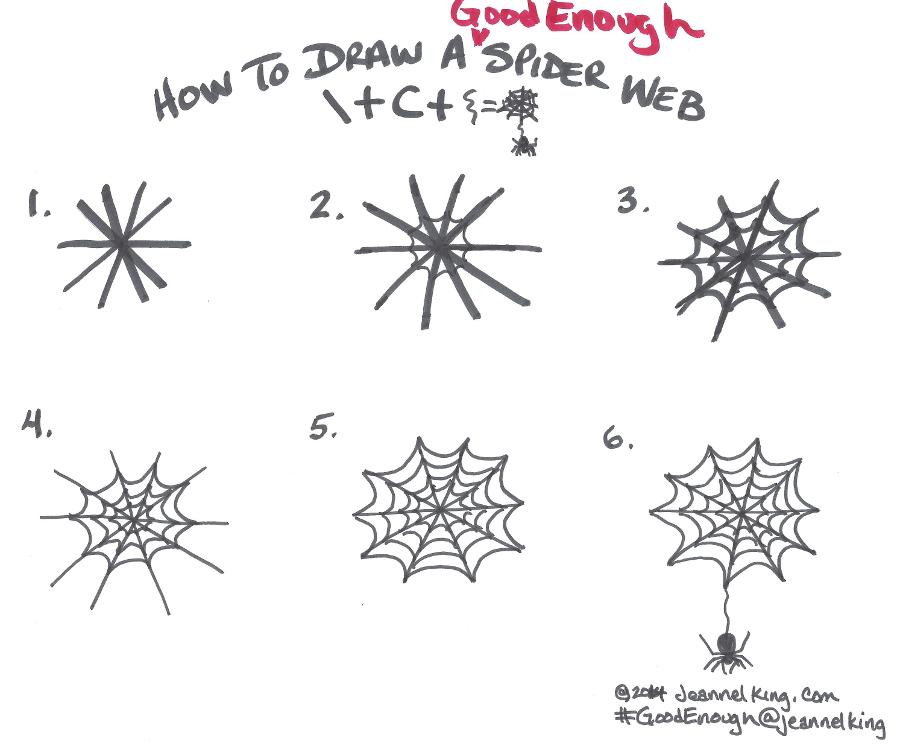 How to draw a Good Enough spider web