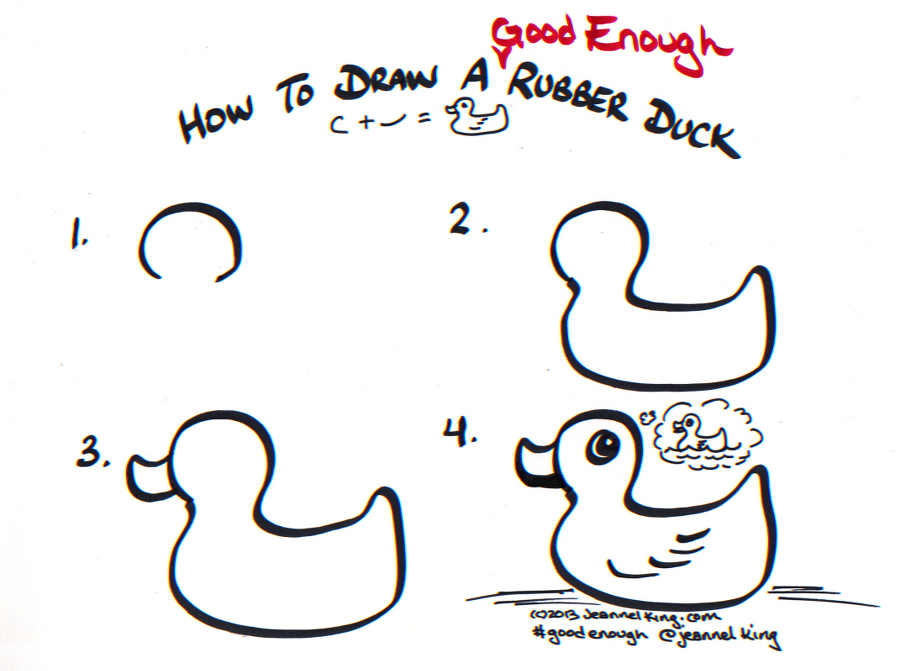 jeannelking.com | How to draw a Good Enough rubber duck